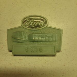 Ford Ohio Plastic Badge Vintage Pocket Clip Ford Plant Employee 1960's